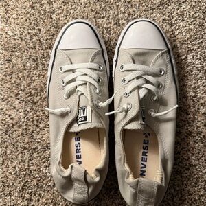 Converse women’s Canvas Low-Top Sneakers in Light Beige. Never worn.